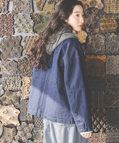 niko and...（ニコアンド）の「アソートファイヤーマンジャケット（ミリタリージャケット・レディース・ブラック/ブラウン/サックスブルー・LARGE/MEDIUM）」の11枚目の写真