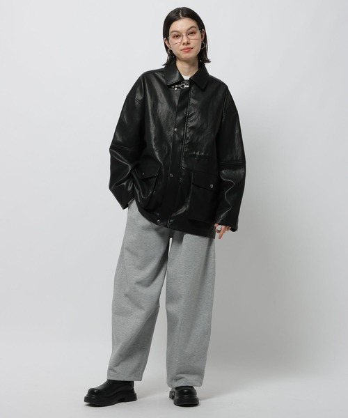 niko and...（ニコアンド）の「アソートファイヤーマンジャケット（ミリタリージャケット・レディース・ブラック/ブラウン/サックスブルー・LARGE/MEDIUM）」の12枚目の写真