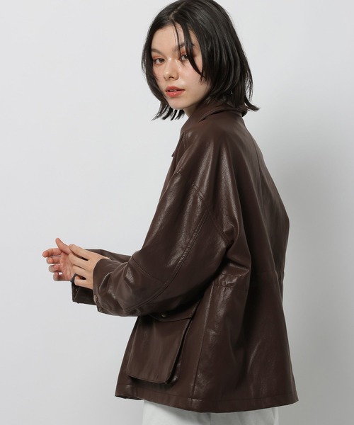 niko and...（ニコアンド）の「アソートファイヤーマンジャケット（ミリタリージャケット・レディース・ブラック/ブラウン/サックスブルー・LARGE/MEDIUM）」の18枚目の写真