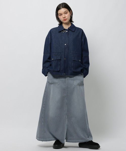 niko and...（ニコアンド）の「アソートファイヤーマンジャケット（ミリタリージャケット・レディース・ブラック/ブラウン/サックスブルー・LARGE/MEDIUM）」の19枚目の写真