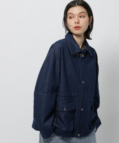 niko and...（ニコアンド）の「アソートファイヤーマンジャケット（ミリタリージャケット・レディース・ブラック/ブラウン/サックスブルー・LARGE/MEDIUM）」の22枚目の写真