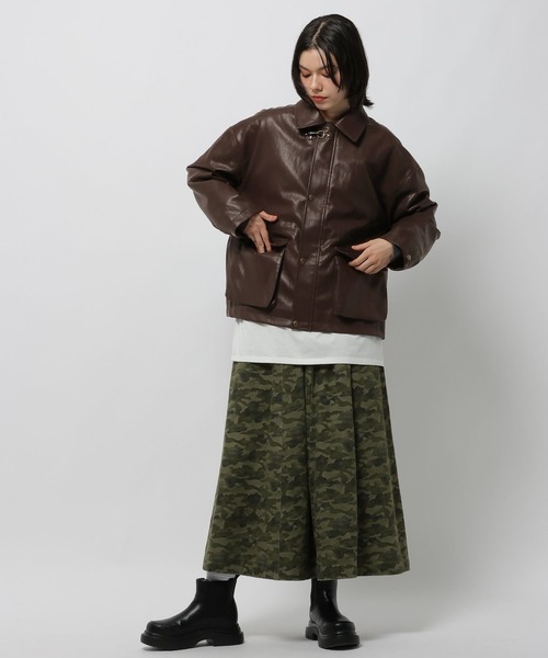 niko and...（ニコアンド）の「アソートファイヤーマンジャケット（ミリタリージャケット・レディース・ブラック/ブラウン/サックスブルー・LARGE/MEDIUM）」の16枚目の写真