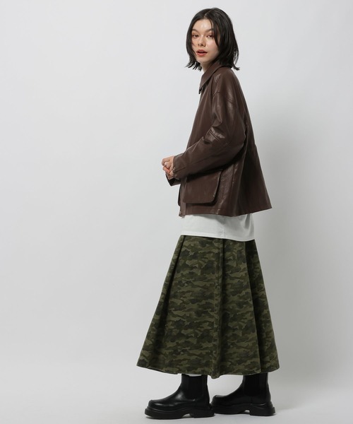 niko and...（ニコアンド）の「アソートファイヤーマンジャケット（ミリタリージャケット・レディース・ブラック/ブラウン/サックスブルー・LARGE/MEDIUM）」の17枚目の写真