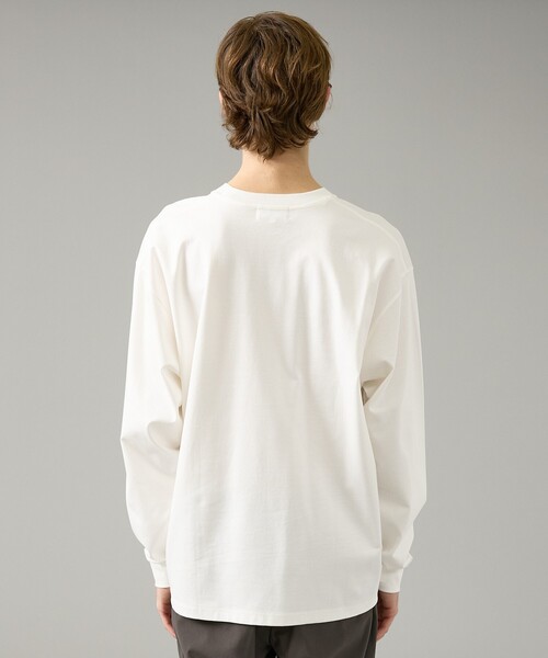 ABAHOUSE（アバハウス）の「コットンポンチ モダンフィット ロンT / オーバーサイズ（Tシャツ/カットソー・メンズ・ホワイト/ブラック・46/48）」の6枚目の写真