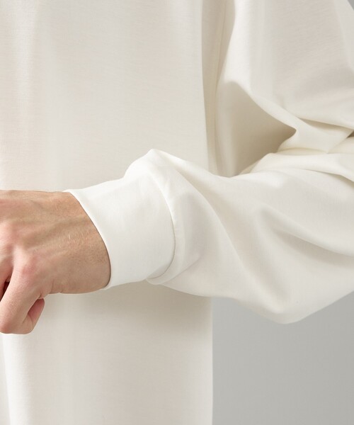 ABAHOUSE（アバハウス）の「コットンポンチ モダンフィット ロンT / オーバーサイズ（Tシャツ/カットソー・メンズ・ホワイト/ブラック・46/48）」の8枚目の写真