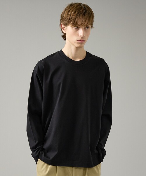 ABAHOUSE（アバハウス）の「コットンポンチ モダンフィット ロンT / オーバーサイズ（Tシャツ/カットソー・メンズ・ホワイト/ブラック・46/48）」の15枚目の写真