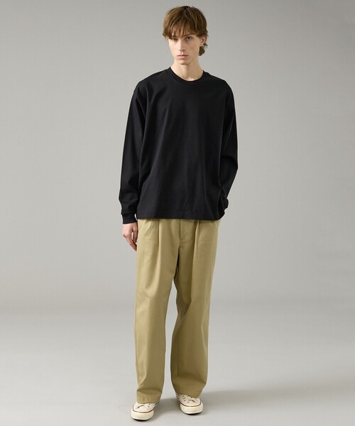 ABAHOUSE（アバハウス）の「コットンポンチ モダンフィット ロンT / オーバーサイズ（Tシャツ/カットソー・メンズ・ホワイト/ブラック・46/48）」の16枚目の写真