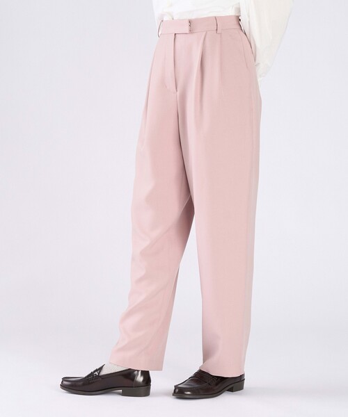 To b. by agnes b.（トゥービーバイアニエスベー）の「ツイル ストレッチ タックパンツ（その他パンツ・レディース・ピンク系その他・40/38/36）」の4枚目の写真