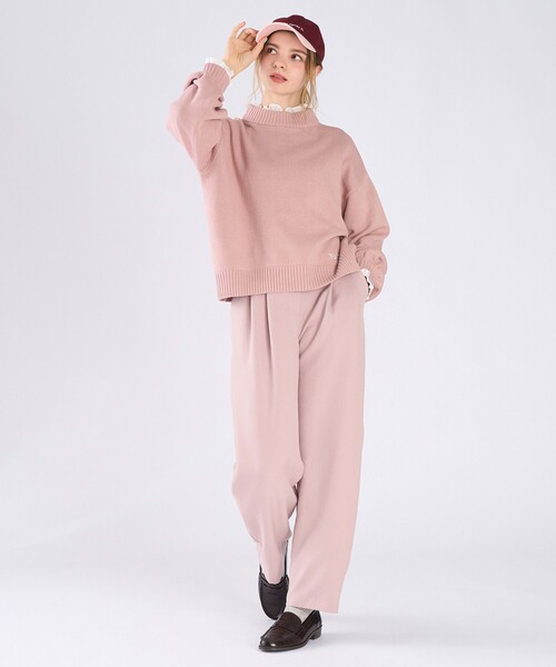 To b. by agnes b.（トゥービーバイアニエスベー）の「ツイル ストレッチ タックパンツ（その他パンツ・レディース・ピンク系その他・40/38/36）」の7枚目の写真