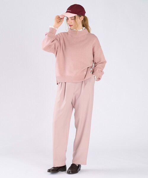 To b. by agnes b.（トゥービーバイアニエスベー）の「ツイル ストレッチ タックパンツ（その他パンツ・レディース・ピンク系その他・40/38/36）」の8枚目の写真