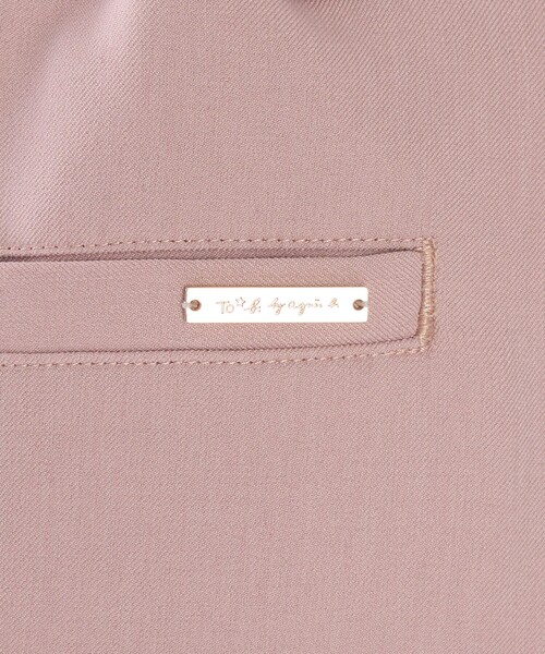To b. by agnes b.（トゥービーバイアニエスベー）の「ツイル ストレッチ タックパンツ（その他パンツ・レディース・ピンク系その他・40/38/36）」の9枚目の写真