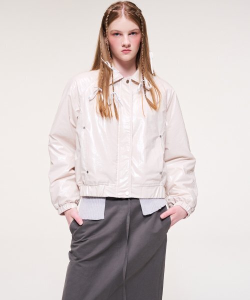 ETMON(エトモン)の「Coating Bomber Jacket, Cream(その他アウター・レディース・その他・FREE)」の1枚目の写真