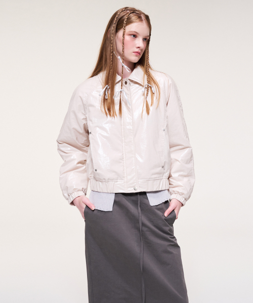 ETMON(エトモン)の「Coating Bomber Jacket, Cream(その他アウター・レディース・その他・FREE)」の2枚目の写真