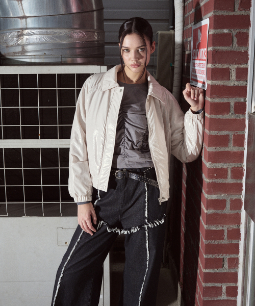 ETMON(エトモン)の「Coating Bomber Jacket, Cream(その他アウター・レディース・その他・FREE)」の5枚目の写真