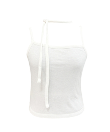 SLEEVELESS CROP TOP WHITE