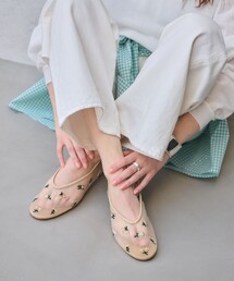 UNITED ARROWS | メッシュ フラワー フラットシューズ(バレエシューズ)