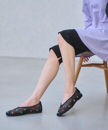 UNITED ARROWS | メッシュ フラワー フラットシューズ(バレエシューズ)