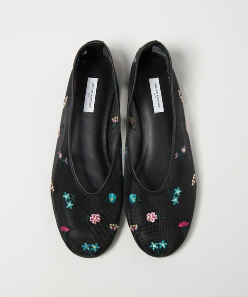 UNITED ARROWS(ユナイテッドアローズ)の「メッシュ フラワー フラットシューズ(バレエシューズ・レディース・ベージュ/ブラック・35/35h/36/36h/37/37h/38)」の12枚目の写真