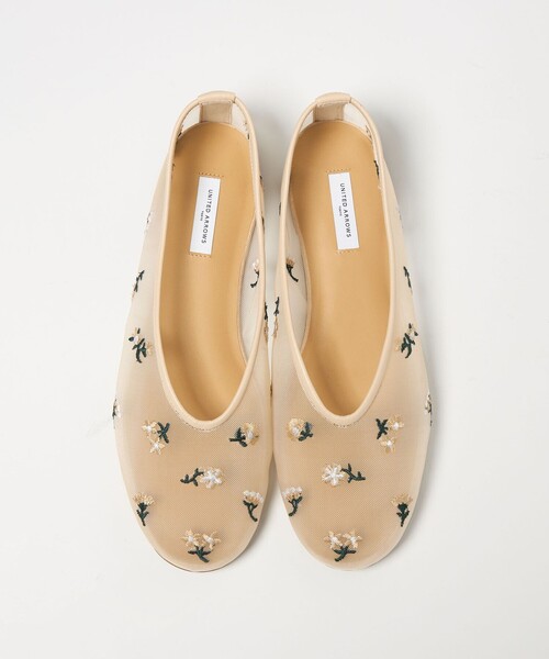 UNITED ARROWS(ユナイテッドアローズ)の「メッシュ フラワー フラットシューズ(バレエシューズ・レディース・ベージュ/ブラック・35/35h/36/36h/37/37h/38)」の13枚目の写真