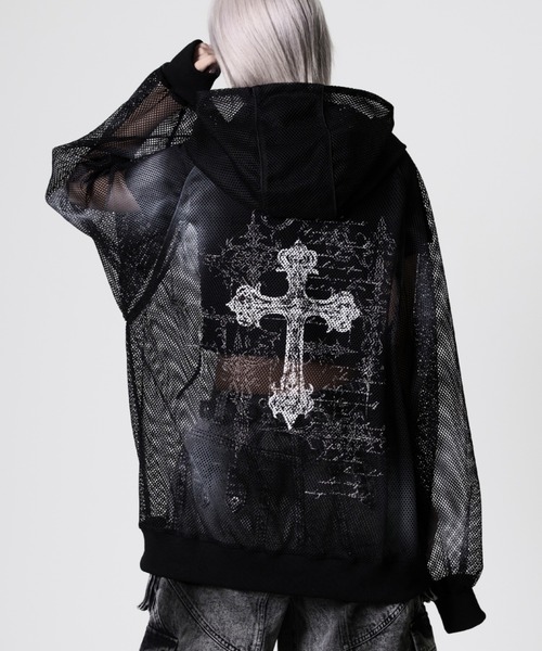REFLEM/レフレム』顔料加工メッシュZIPフーディー/ジップパーカー