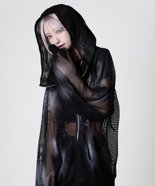 REFLEM/レフレム』顔料加工メッシュZIPフーディー/ジップパーカー