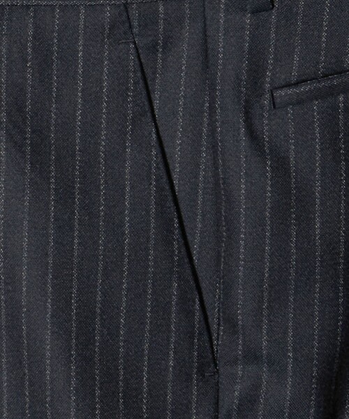 SOVEREIGN（ソブリン）の「＜SOVEREIGN＞DI PRAY ウール ストライプ 1プリーツ スラックス RELAX MODEL（スラックス・メンズ・ネイビー・XL）」の10枚目の写真