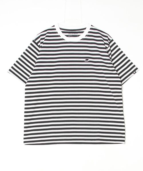 Mammut(マムート)の「マムート ストライプ Tシャツ アジアンフィット / Mammut Stripe T-Shirt AF(Tシャツ/カットソー・メンズ・ブラック×ホワイト・M/XL/L)」の1枚目の写真