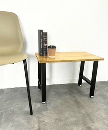 未来工房（ミクコウボウ）の「W600㎜×D300㎜ 選べる2種のアイアンレッグ(台形型・H型) パイン材のレクタングルローテーブル /MIKU-KOBO（インテリア雑貨）」