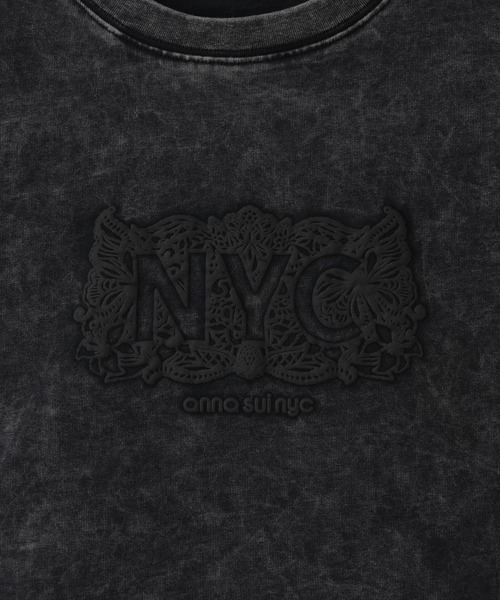anna sui nyc(アナ スイ エヌ ワイ シー)の「スリーブスラッシュロングTシャツ(Tシャツ/カットソー・レディース・ブラック/パープル・FREE)」の18枚目の写真