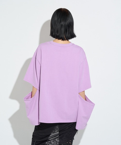 anna sui nyc(アナ スイ エヌ ワイ シー)の「スリーブスラッシュロングTシャツ(Tシャツ/カットソー・レディース・ブラック/パープル・FREE)」の12枚目の写真