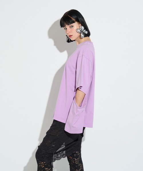 anna sui nyc(アナ スイ エヌ ワイ シー)の「スリーブスラッシュロングTシャツ(Tシャツ/カットソー・レディース・ブラック/パープル・FREE)」の13枚目の写真