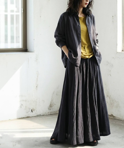 antiqua(アンティカ)の「インド綿 スカート(スカート・レディース・ブラック/ブルー/オレンジ/ライム・ONESIZE)」の7枚目の写真