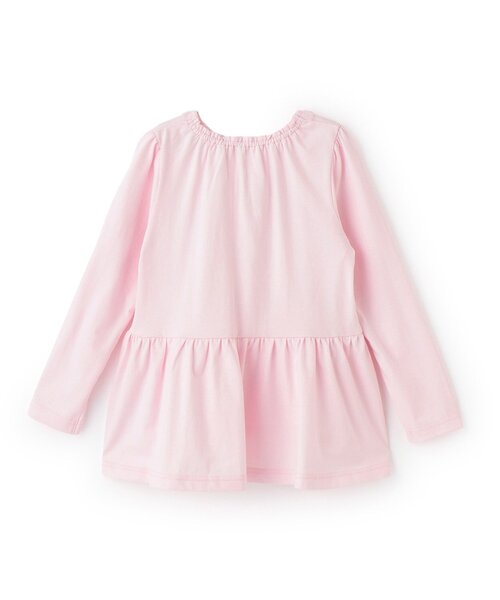 mezzo piano(メゾピアノ)の「イチゴ刺しゅう ペプラム長袖Tシャツ(Tシャツ/カットソー・キッズ・オフホワイト/ピンク・120cm/100cm/110cm/90cm)」の10枚目の写真