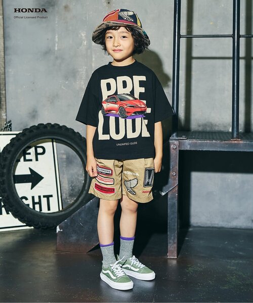F.O.KIDS（エフオーキッズ）の「HONDAコラボ4柄Tシャツ（Tシャツ/カットソー・キッズ・ブルー/オフホワイト/ブラック/レッド・80/90/100/110/120/130/140/150）」の5枚目の写真