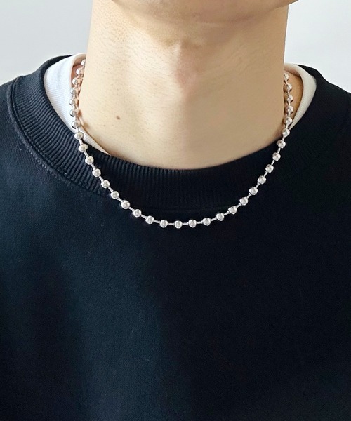BEATJIVE（ビートジャイブ）の「ボールチェーン ネックレス シルバー ステンレス メンズ レディース（ネックレス・メンズ・シルバー系その他3/シルバー系その他5/シルバー系その他/シルバー/シルバー系その他2/シルバー系その他4・FREE）」の4枚目の写真