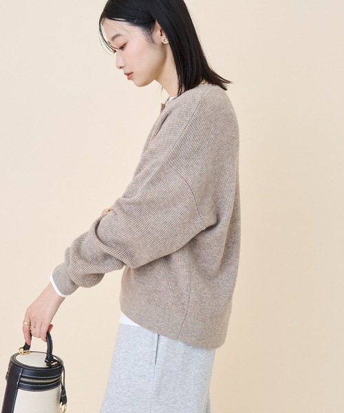 AMERICAN HOLIC(アメリカンホリック)の「ワッフルライクニットプルオーバー(ニット/セーター・レディース・アイボリー/ネイビー/グレイッシュベージュ・M/L)」の13枚目の写真