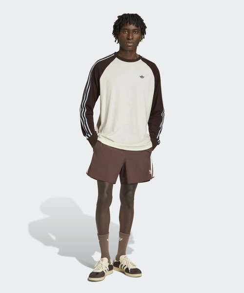 adidas（アディダス）の「ブリットコア カリ 長袖Tシャツ / ロンT / アディダスオリジナルス adidas Originals（Tシャツ/カットソー・メンズ・ブルー/ホワイト・X-SMALL/XX-LARGE/3XL/LARGE/MEDIUM/SMALL/X-LARGE）」の6枚目の写真