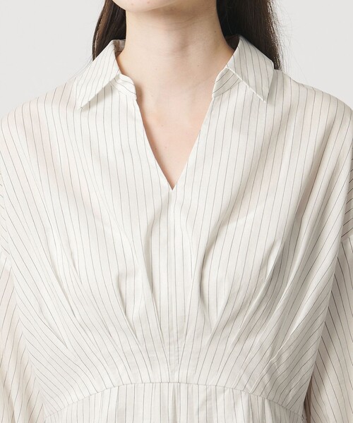 UNITED ARROWS（ユナイテッドアローズ）の「MANTECO POP タック ワンピース（ワンピース・レディース・オフホワイト/ダークグレー・38/36）」の21枚目の写真