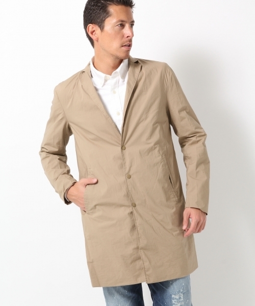 GLOBAL WORK（グローバルワーク）の「タイプライターチェスターコート/705464（チェスターコート・メンズ・ネイビー/ベージュ・X-LARGE/SMALL/LARGE/MEDIUM）」の6枚目の写真