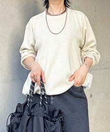un dix cors（アンディコール）の「【ゆるっと楽ちん、でもお洒落】ドロストプルオーバー（Tシャツ/カットソー）」