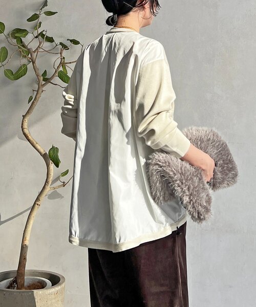 un dix cors（アンディコール）の「【ゆるっと楽ちん】ドロストプルオーバー（Tシャツ/カットソー・レディース・グレー/カーキ/オフホワイト/ネイビー/ブラック/ライトグレー・FREE）」の17枚目の写真