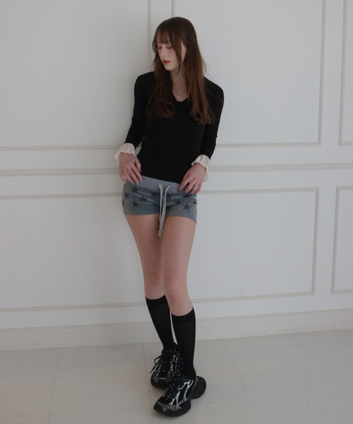 CeLess(セレス)の「Star Sweat Mini Shorts / スタースウェットミニショートパンツ(スウェットパンツ・レディース・グレー・FREE)」の8枚目の写真