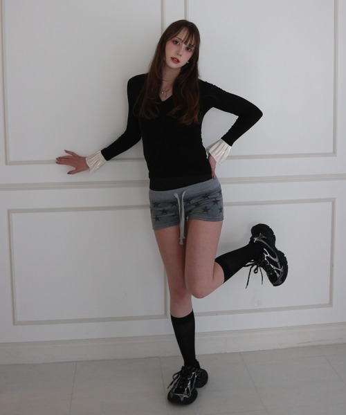 CeLess(セレス)の「Star Sweat Mini Shorts / スタースウェットミニショートパンツ(スウェットパンツ・レディース・グレー・FREE)」の9枚目の写真