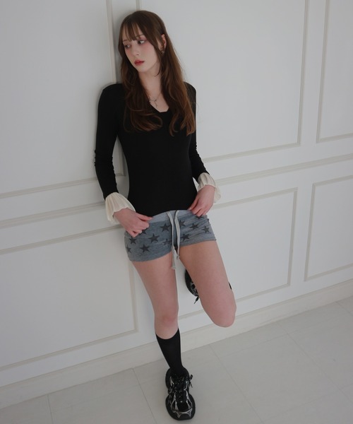 CeLess(セレス)の「Star Sweat Mini Shorts / スタースウェットミニショートパンツ(スウェットパンツ・レディース・グレー・FREE)」の10枚目の写真
