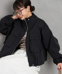 nenom（ネノム）の「[nenom ネノム] ドローコード付 ハイネック ナイロンショートブルゾン（その他アウター）」