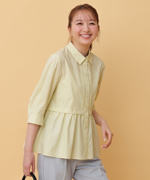 ANY SIS(エニィスィス)の「フレアペプラム シャツ(シャツ/ブラウス・レディース・ホワイト系/ライトイエロー系/スカイブルー系・X-LARGE)」の6枚目の写真