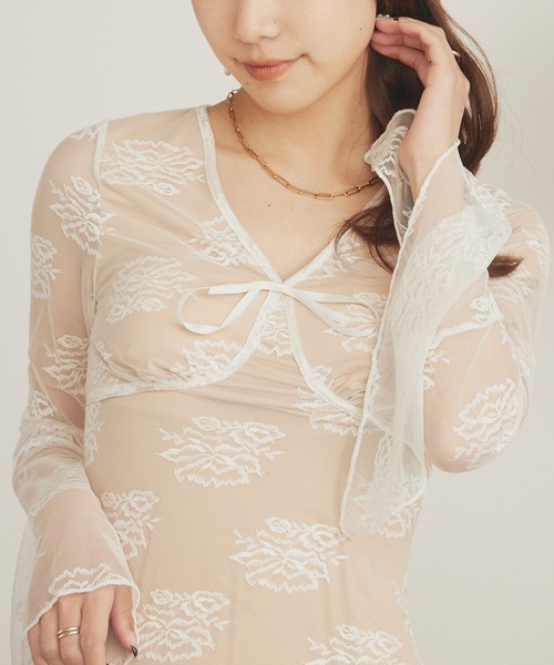 H.TOKYO NUIT(エイチトウキョウニュイ)の「【結婚式/二次会】シアープリーツ・ノースリーブインナードッキングドレス(ドレス・レディース・ベージュ/ブラック・MEDIUM/LARGE/SMALL)」の19枚目の写真