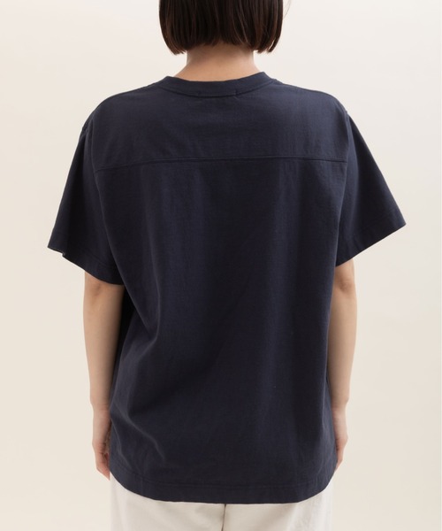 CHILD WOMAN(チャイルドウーマン)の「アメリカンドライ天竺 エトワールプリント フットボールTシャツ(Tシャツ/カットソー・レディース・ネイビー/アイボリー/グレー・FREE)」の11枚目の写真