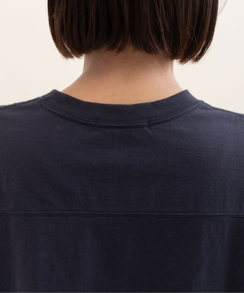 CHILD WOMAN(チャイルドウーマン)の「アメリカンドライ天竺 エトワールプリント フットボールTシャツ(Tシャツ/カットソー・レディース・ネイビー/アイボリー/グレー・FREE)」の14枚目の写真