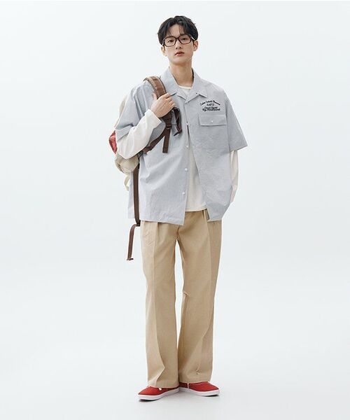 IDWS(アイドンワナセル)の「Ellim Half-Shirt Blue(シャツ/ブラウス・レディース・その他・0/1/2)」の2枚目の写真